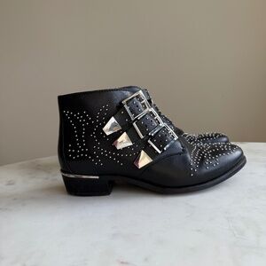 Bronx Black Studded Ankle Boots – Size 38